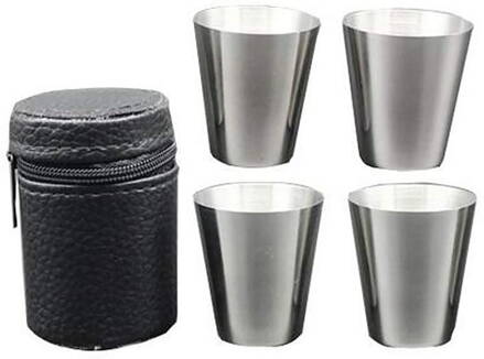 Štamperlík MagicHome, sada, nerez, v koženkovom puzdre, 4x30 ml