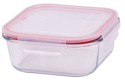Doza MagicHome BSG1, 1100 ml, 18x18x7 cm, borosilikátové sklo/PP
