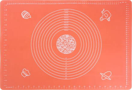 Podložka MagicHome, na cesto, silkón, červená, 64x45 cm