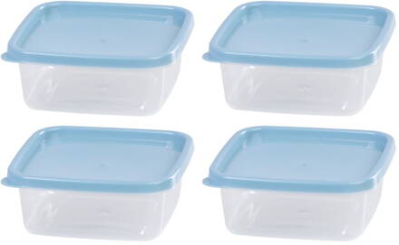 Dóza MagicHome Lunchbox set YH54, sada 4 ks, 600 ml, 143x143x58 mm, štvorcová, Clip