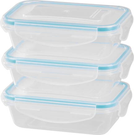 Dóza MagicHome Lunchbox set YH375, obdĺžniková, sada 3 ks, 400 ml, 162x111x51 mm