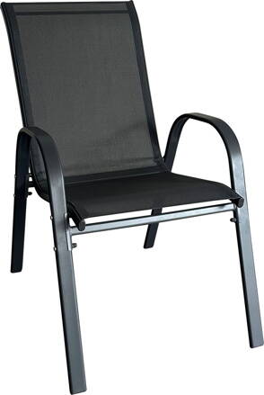 Stolička LEQ KAREN, šedo-čierna, terasová, 56x68x93 cm