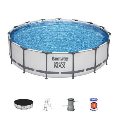 Bazen Bestway® Steel Pro MAX, 457x107 cm, filter, rebrík, podložka, plachta
