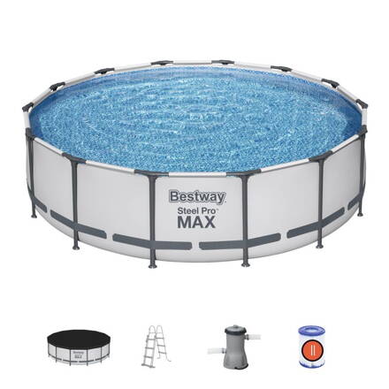 Bazen Bestway® Steel Pro MAX, 427x107 cm, filter, rebrík, plachta