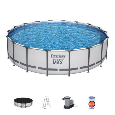 Bazén Bestway® Steel Pro MAX, 56462, filter, pumpa, rebrík, plachta, 5,49x1,22 m