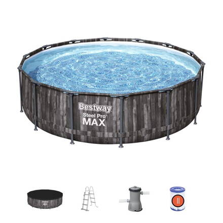 Bazén Bestway® Steel Pro MAX, 5614Z, filter, pumpa, rebrík, plachta, 4.27m x 1.07m