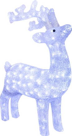 Dekorácia MagicHome Vianoce, Jeleň, 160 LED studená biela, akryl, IP44, exteriér, 52x24x74 cm
