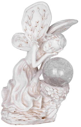 Lampa solárna víla, 15x12x22 cm, 1 LED, AA