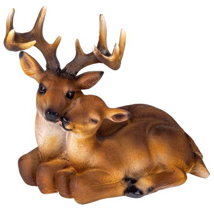 Dekoracia Gecco 8325, Jeleň a srnka, polyresin, 27 cm