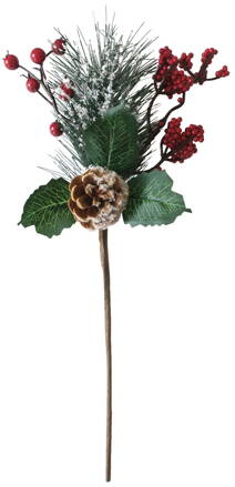 Vetvicka so šípkami, červená, 38cm, 6 ks