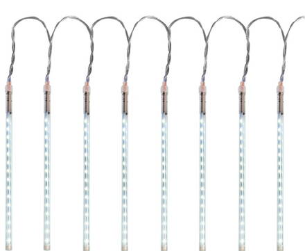 Reťaz MagicHome Vianoce Icicle, 720 LED studená biela, 24 cencúľov, vodopádový efekt, 230 V, 50 Hz,