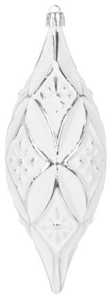 Ozdoba MagicHome Vianoce, strieborné, na vianočný stromček, 2 ks, 16 cm