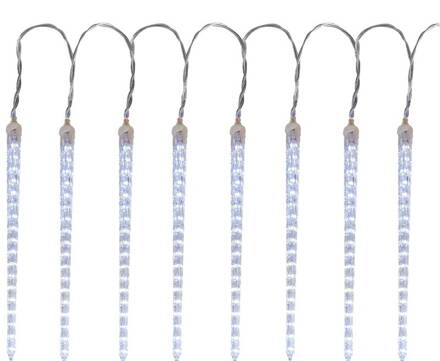 Reťaz MagicHome Vianoce Icicle, 288 LED studená biela, 8 cencúľov, vodopádový efekt, 230 V, 50 Hz, I