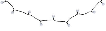 Reťaz MagicHome Vianoce Cherry Balls, 100x LED studená biela, IP44, 8 funkcií, osvetlenie, L-9,90 m