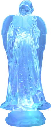 Dekorácia MagicHome Vianoce, Anjel, LED, meniaca farby, s plávajúcimi trblietkami, PE, 3xAAA, 10x25