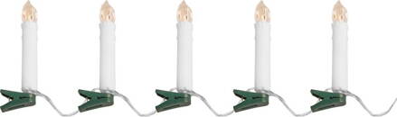 Sviečka MagicHome Vianoce, so štipcom, reťaz, 10 LED, 2xAA, 10 ks, časovač, 1,5x9 cm