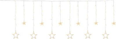 Reťaz MagicHome Vianoce Curtain, 138x LED teplá biela, s hviezdami, 230V, 8 funkcií, osvetlenie, L-220x60/90 cm