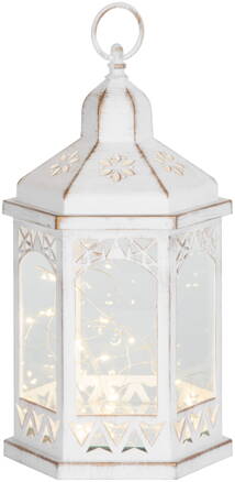 Lampáš MagicHome Vianoce Morocco, 30 mLED, čierny, 3xAAA, plast, časovač, 18x15x32 cm