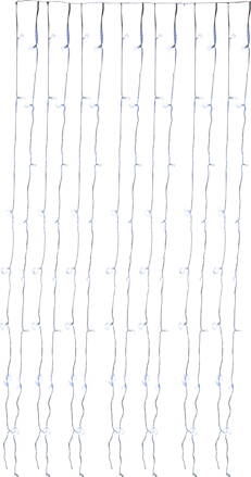 Reťaz MagicHome Vianoce Curtain, 160 LED studená biela, 230V, 50 Hz, 8 funkcií, časovač, osvetlenie, L-1,5 + 2 m
