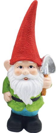 Dekorácia MagicHome, Trpaslík s červeným klobúkom, keramika, 12,5x8,5x28 cm