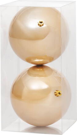 Gule MagicHome Vianoce, 2 ks, zlaté, na vianočný stromček, 12 cm