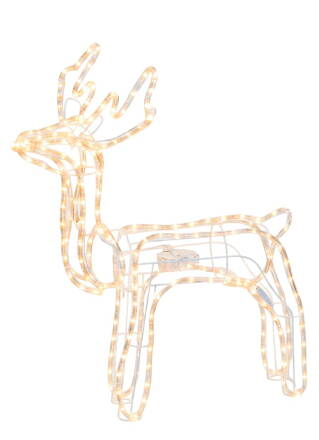 Dekorácia MagicHome Vianoce, Sob, 216x LED teplá biela, s otočnou hlavou, 230V, 50 Hz, exteriér, 23x46x82 cm