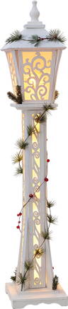 Dekorácia MagicHome Vianoce, lampa, teplá biela, 20x20x120 cm, 3xAA