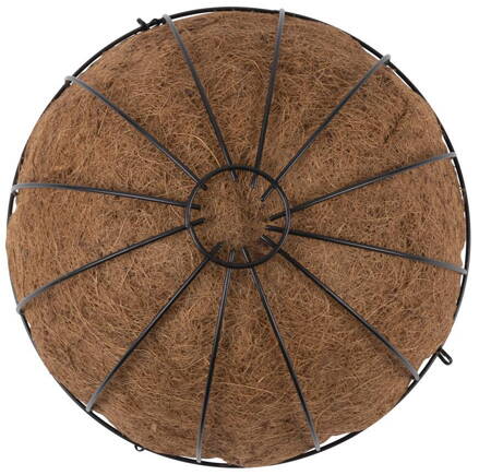 Kvetinac LC-CocoH-24 • oceľ/kokos, závesný, 35x35x17 cm