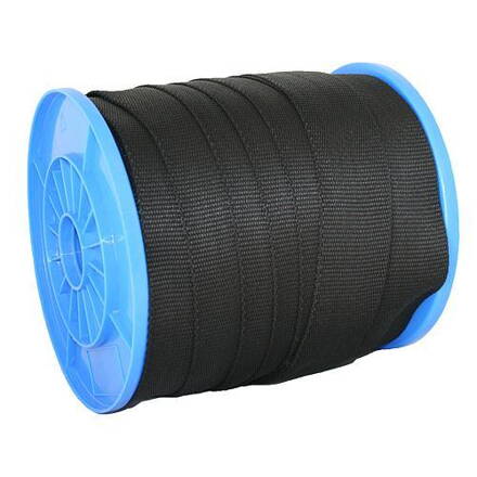 Popruh Strend Pro WR50, 50 mm, čierny, 50 m, PP, 370 kg