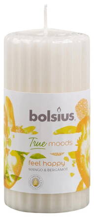 Sviecka bolsius Pillar True Moods 120/60 mm, feel happy (mango a bergamot)