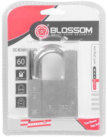 Zamok Blossom LS0360, 60 mm, visiaci, Hisec