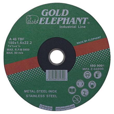 Kotuc Gold Elephant 41AA 125x1,0x22,2 mm, oceľ, inox, A46TBF