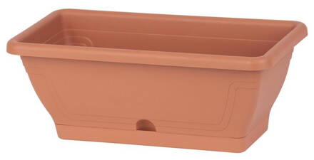 Kvetinac Strend Pro ECONOMY, truhlik, 40cm, 6 lit, podlozka, terracotta