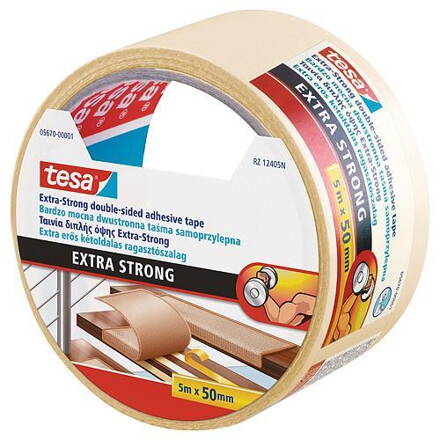 Paska tesa® Extra STRONG Permanent, fóliová, biela , 50 mm, L-5 m