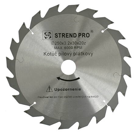 Kotuc SuperSaw NW 250x3,2x30 z20, pílový, s plátkami