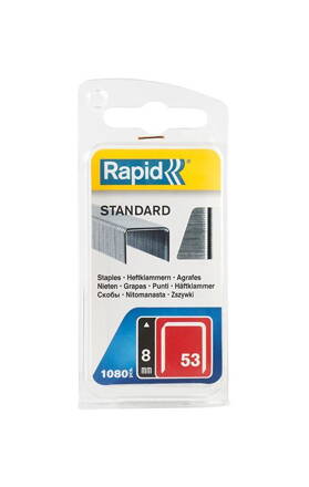 Spona RAPID 53 STANDARD, 08 mm, 1080 ks, sponky pre sponkovačky, spony