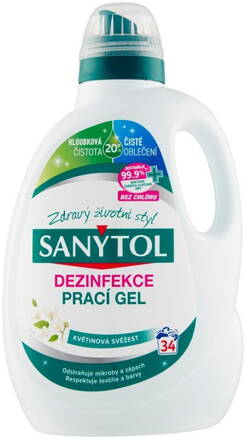 Dezinfekcia Sanytol, na bielizeň, vôňa bielych kvetov, 1,7 l