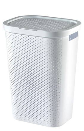 Kôš Curver® INFINITY RECYCLED 60L, biely, 44x60x35 cm, na bielizeň, prádlo