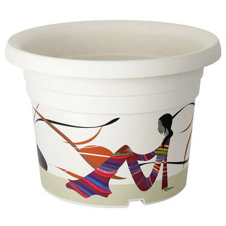 Kvetinac ICS DECORA BC 30x21 cm, biely