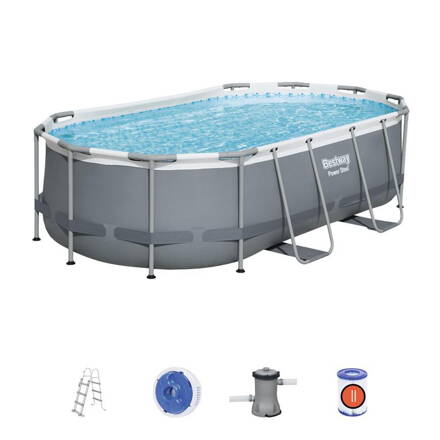 Bazen Bestway® Power Steel™, 424x250x100 cm, filter, pumpa, rebrík