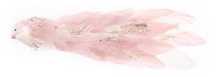 Páv MagicHome, ružový, 33x12x15 cm, páperový
