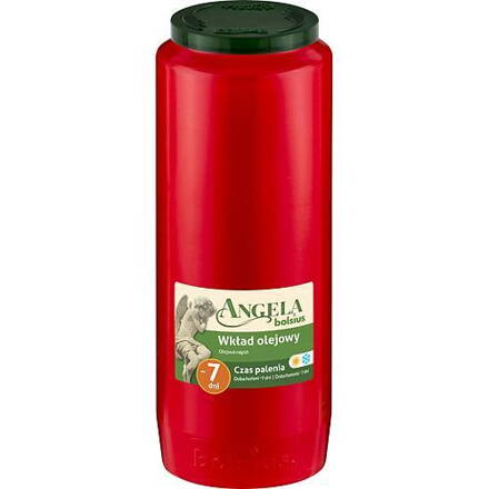 Napln bolsius Angela NR12 červená, 343x067 mm, 155 h, 471 g, olej