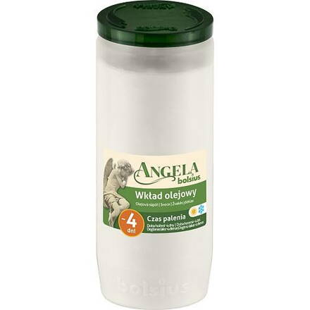 Napln bolsius Angela NR05 biela, 292x057 mm, 82 h, 243 g, olej