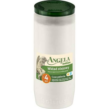 Napln bolsius Angela NR05 biela, 292x057 mm, 82 h, 243 g, olej
