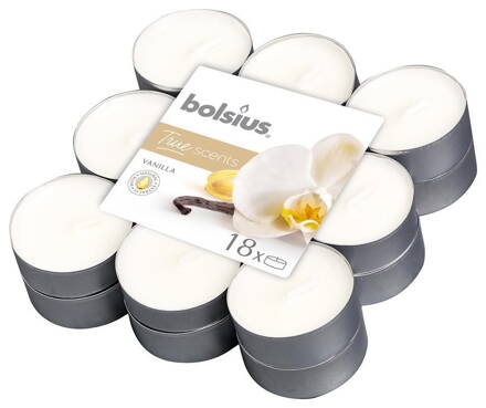 Sviecky bolsius Tealight True Scents, vanilka, bal. 18 ks