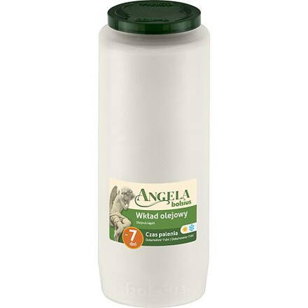 Napln bolsius Angela NR12 biela, 343x067 mm, 155 h, 471 g, olej