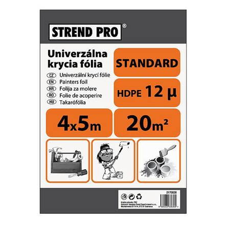 Folia Strend Pro maliarska, Standard 4x05,0 m, 12µ, zakrývacia