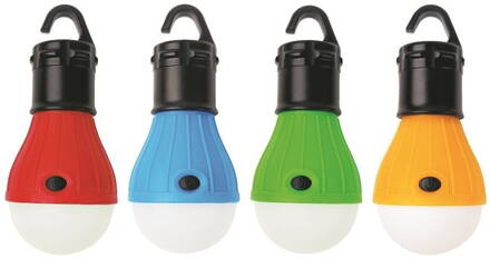 Svietidlo Strend Pro Camping C748, lampa, tvar žiarovky, 3xAAA, červená, modrá, zelená, oranžová, 12 ks
