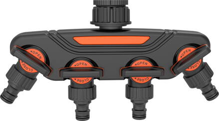 Rozbočovač Strend Pro Garden, spojka, záhradný, 4-way, s ventilmi