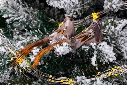 Vtáčik so štipcom MagicHome, hnedý, 15x5x5 cm, 2 ks